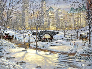 雪 Painting - ニューヨークの冬の前夜